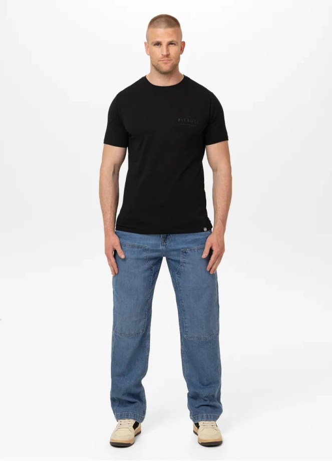 Koszulka męska T-Shirt Pit Bull Pitbull USA CAL Slim Fit czarna