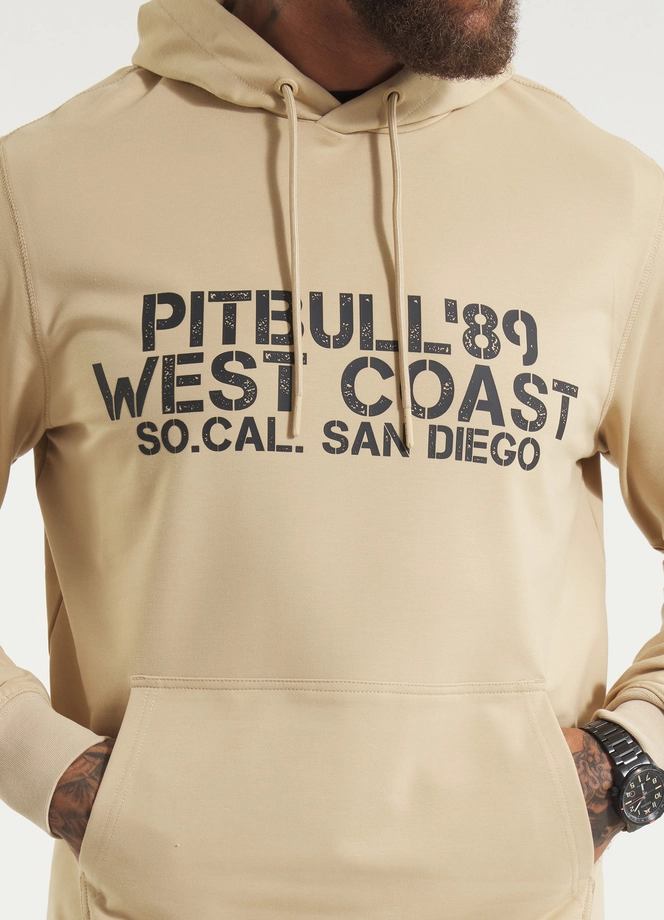 Bluza męska z kapturem Pitbull Pit Bull Driving beżowa