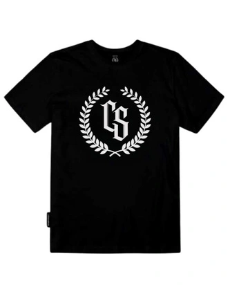 Koszulka męska T-shirt Ciemna Strefa Laur czarna/biała