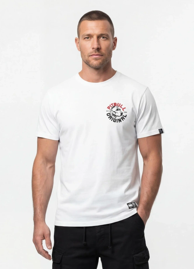 Koszulka męska T-Shirt Pit Bull Pitbull Dog SD biała
