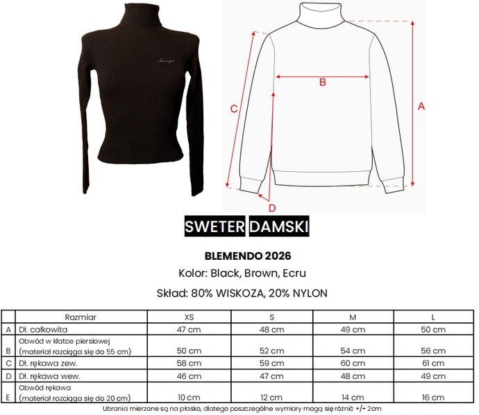 Sweter damski Olavoga BLEMEDO biały