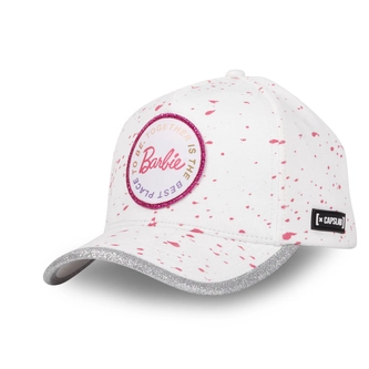 Czapka z daszkiem Capslab Barbie unisex biało/różowa
