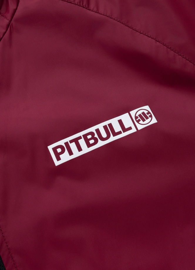 Kurtka męska wiosenna przejściowa Pit Bull Athletic Logo wiatrówka bordowa
