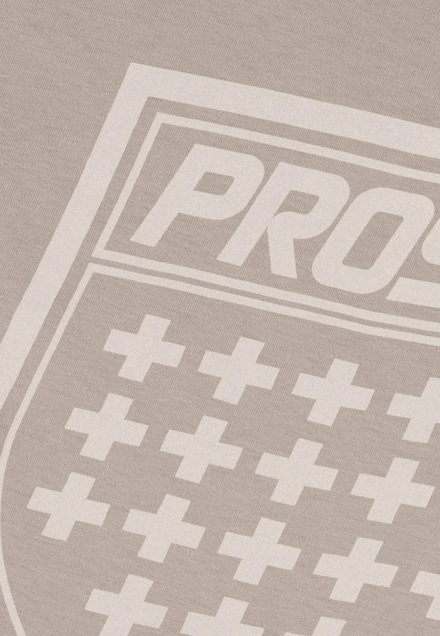Koszulka męska t-shirt Prosto Shield beżowa