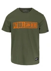 Koszulka męska T-Shirt Pitbull Eighty Nine Dog oliwkowa zielona