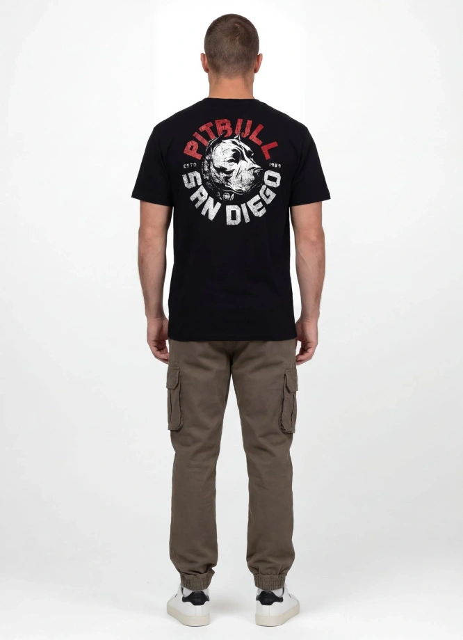 Koszulka męska T-Shirt Pit Bull Pitbull Dog SD czarna