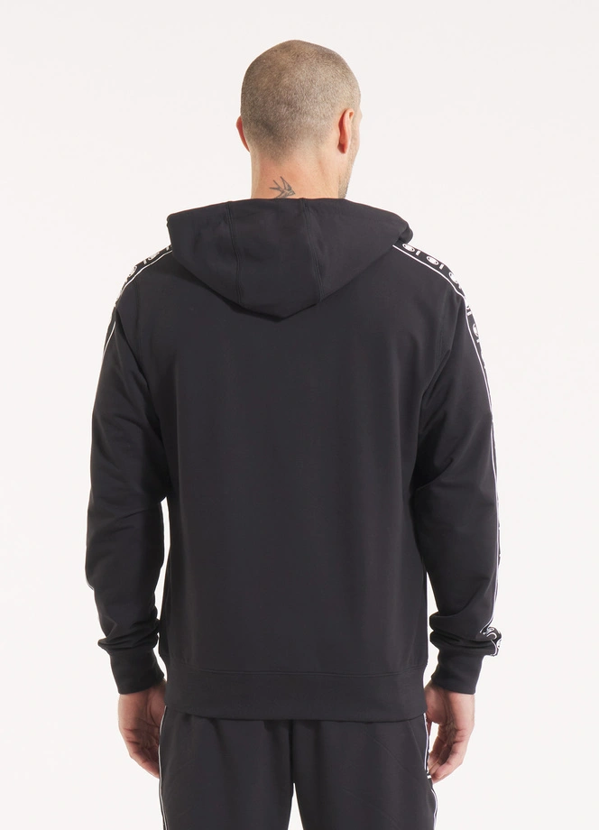 Bluza męska z kapturem Pitbull Pit Bull Tape Nugget ZIP czarna
