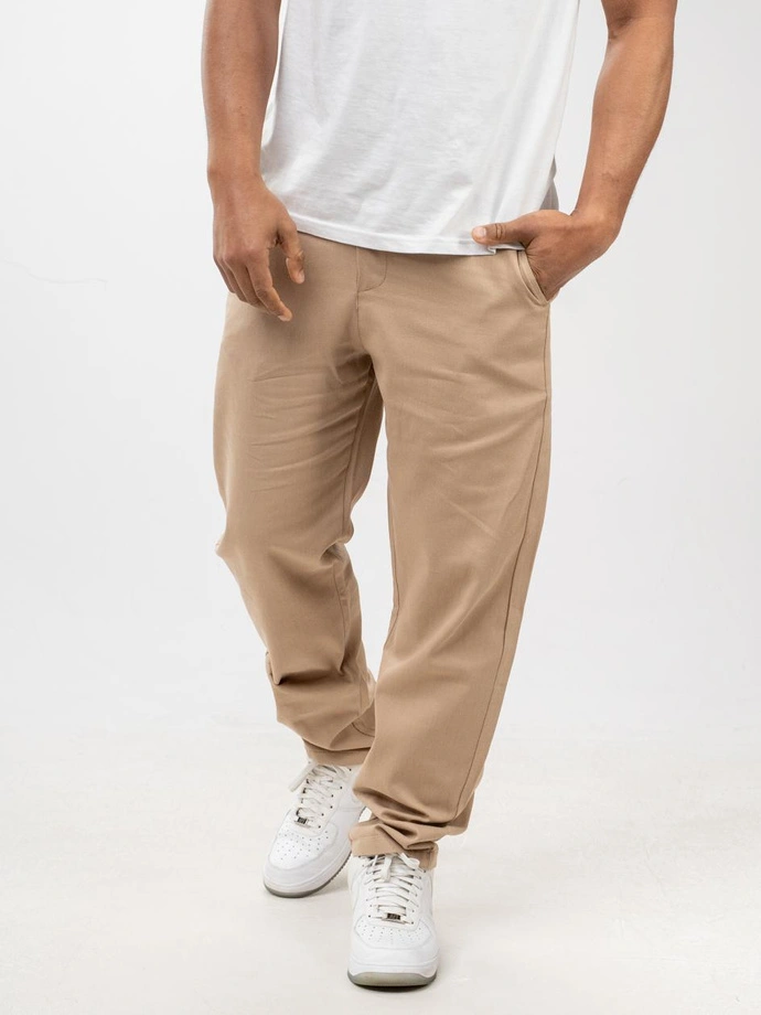 Spodnie Materiałowe męskie Chino Jigga Wear beżowe