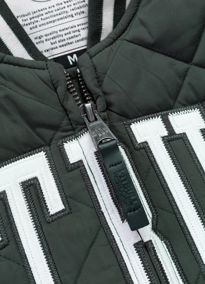 Kurtka męska przejściowa bejsbolówka Pit Bull Jupiter zielona