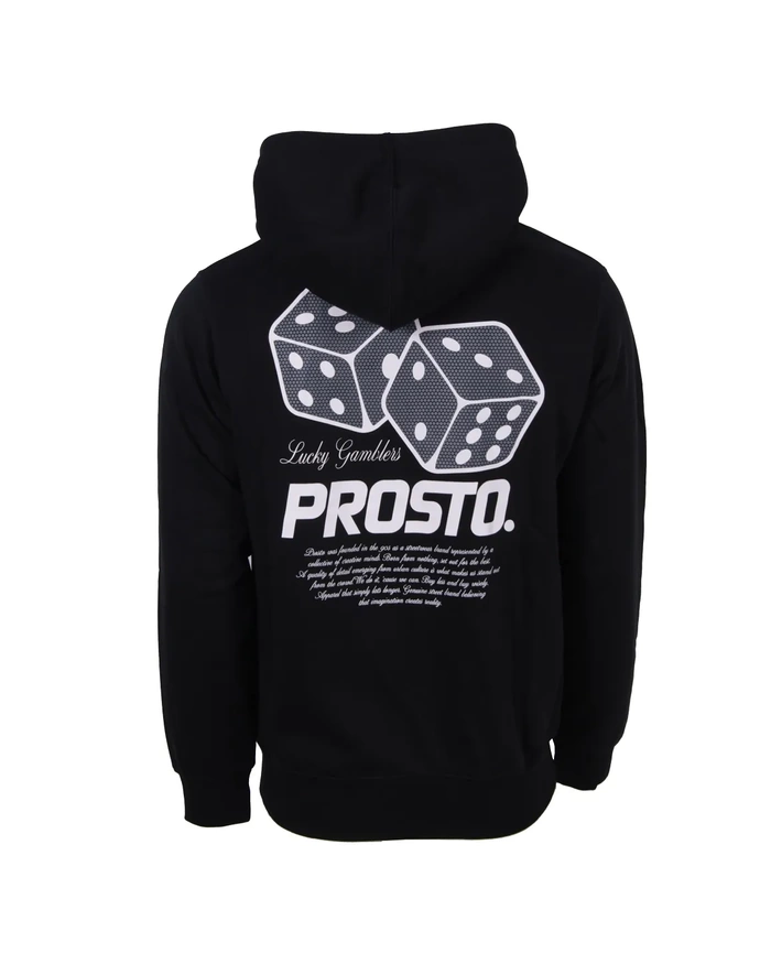 Bluza męska z kapturem Prosto Klasyk Gamblers hoodie czarna