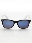 Okulary przeciwsłoneczne Jigga Wear Name Contrast Wayfarer czarno/biało/niebieskie