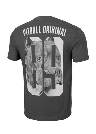 Koszulka męska T-Shirt Pit Bull Pitbull Eighty Nine Dog 24 grafitowa ciemno szara