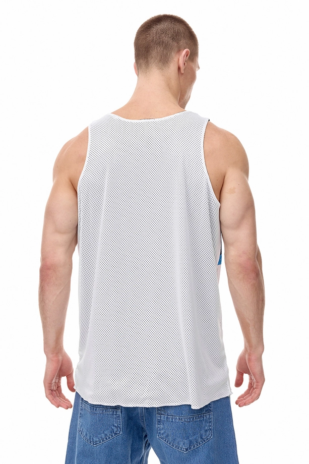 Koszulka męska Tank Top Mass Dnm Rust Reversible Mesh biała/granatowa