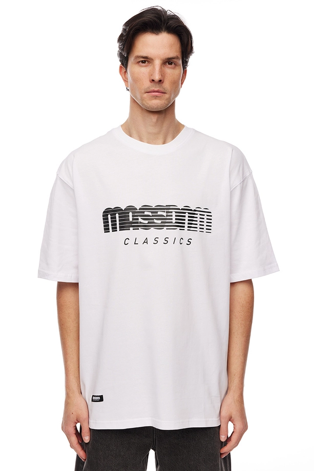 Koszulka męska t-shirt Mass Dnm Classic Fast biała