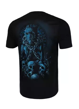 Koszulka męska T-Shirt Pit Bull Pitbull Skull Dog 23 czarna