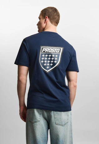 Koszulka męska t-shirt Prosto Big Shield granatowa