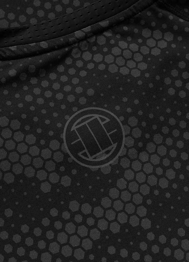 Koszulka męska rashguard Pitbull Hex Camo Hilltop czarna