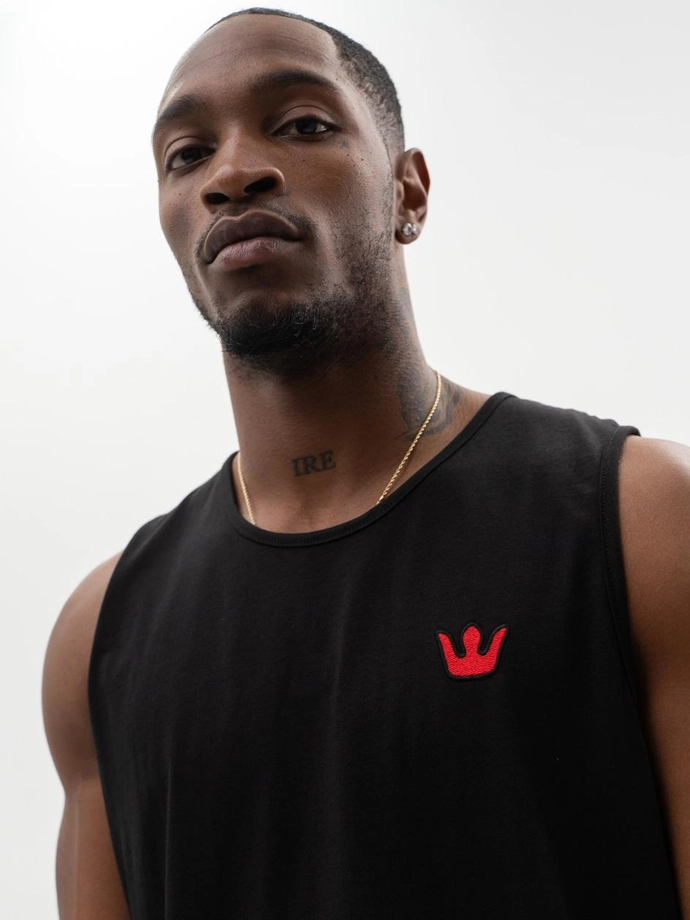 Koszulka męska tank top Jigga Wear Simple Crown czarna