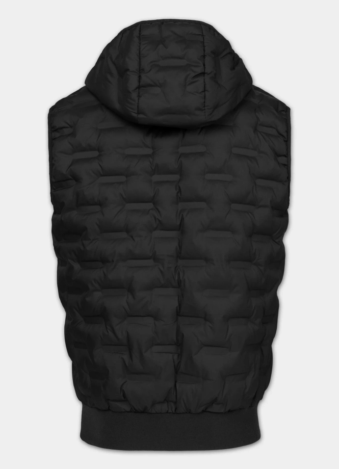 Bezrękawnik męski Kamizelka z kapturem Pit Bull Fisk czarny