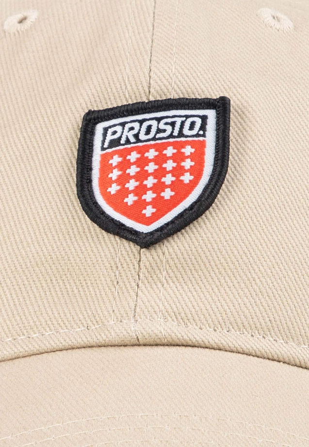 Czapka z daszkiem Prosto Shield beżowa