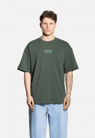 Koszulka męska t-shirt oversize Prosto Box 2.0 zielona