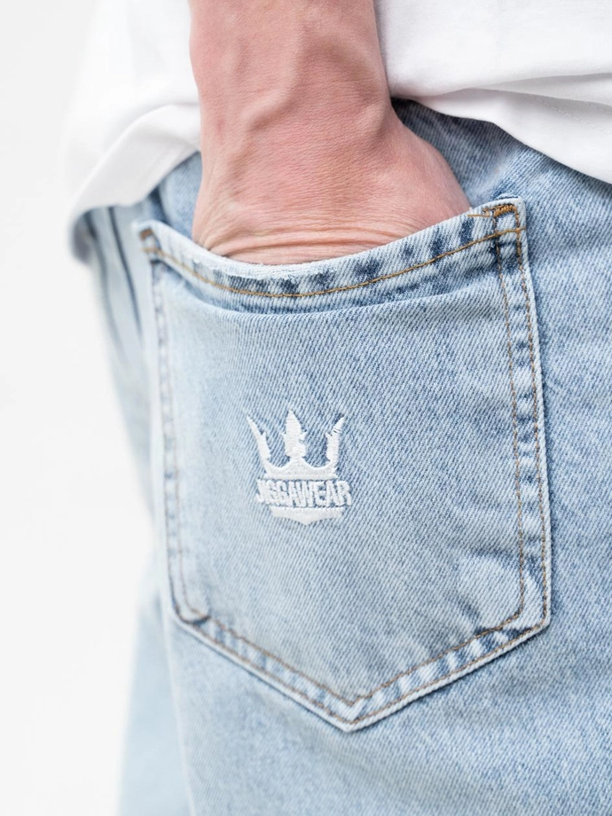 Spodnie męskie Jeans Baggy Jigga Wear Crown niebieskie
