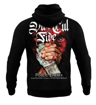 Bluza męska z kapturem Public Enemy Vide Cul Fide hoodie czarna