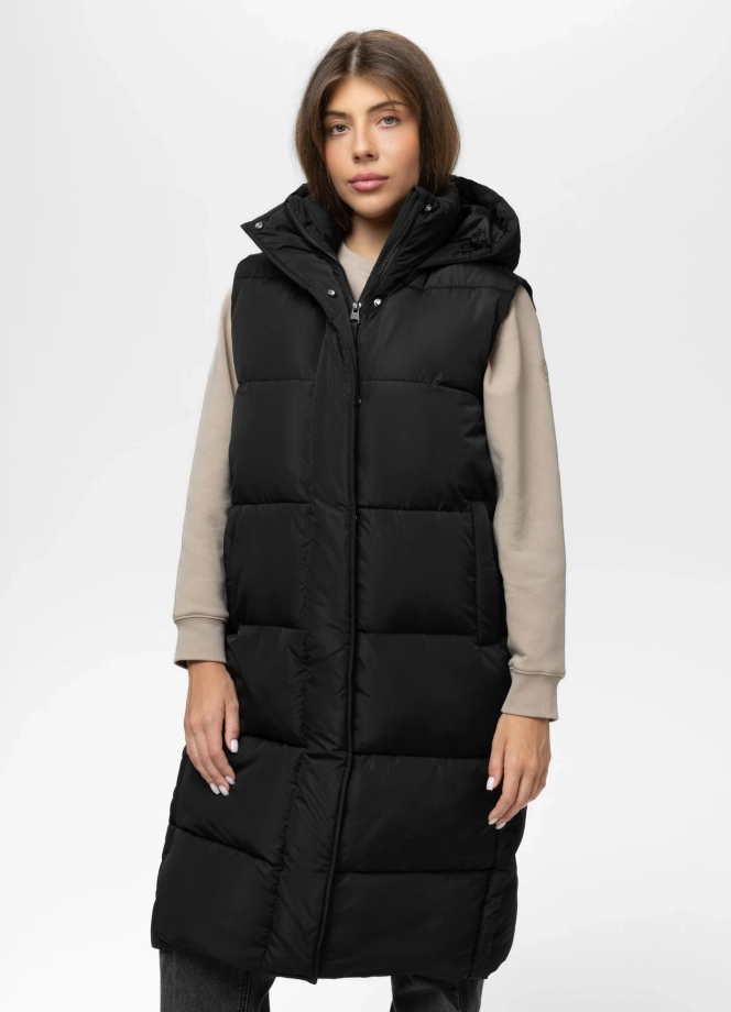 Długi bezrękawnik damski kamizelka Pit Bull Ashley czarna