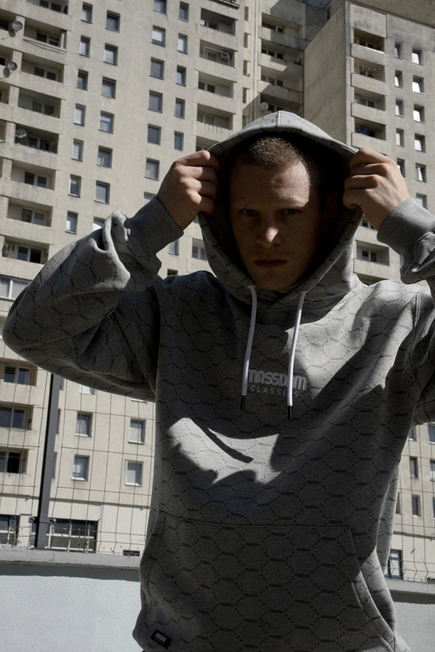 Bluza męska z kapturem Mass Dnm Biarritz szara