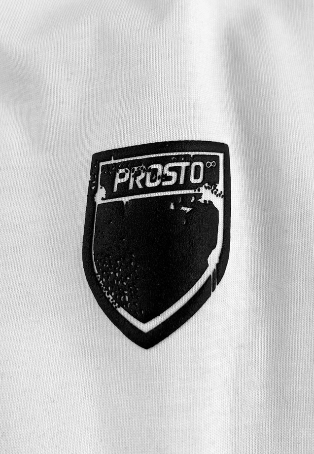 Koszulka męska t-shirt oversize Prosto Splash Shield biała