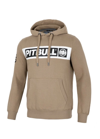 Bluza męska z kapturem Pitbull Pit Bull Sherwood 24 hooded beżowa