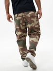 Spodnie Materiałowe Baggy Bojówki Jigga Wear Ripstop Military brązowo/zielone camo