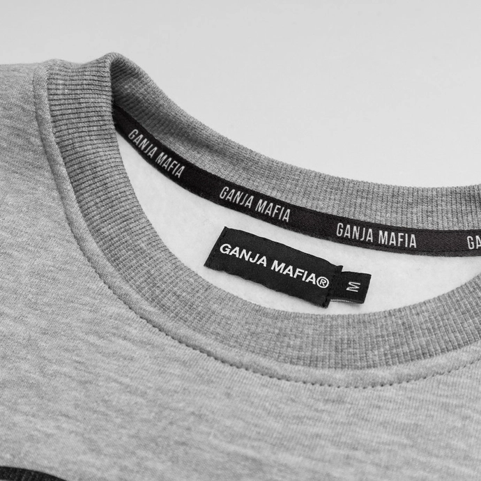 Bluza męska Ganja Mafia GMF Heavy Smokers crewneck szara