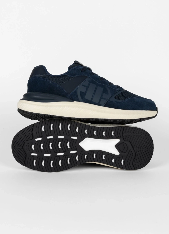 Buty sportowe sneakersy męskie Pit Bull Encino ciemno niebieskie