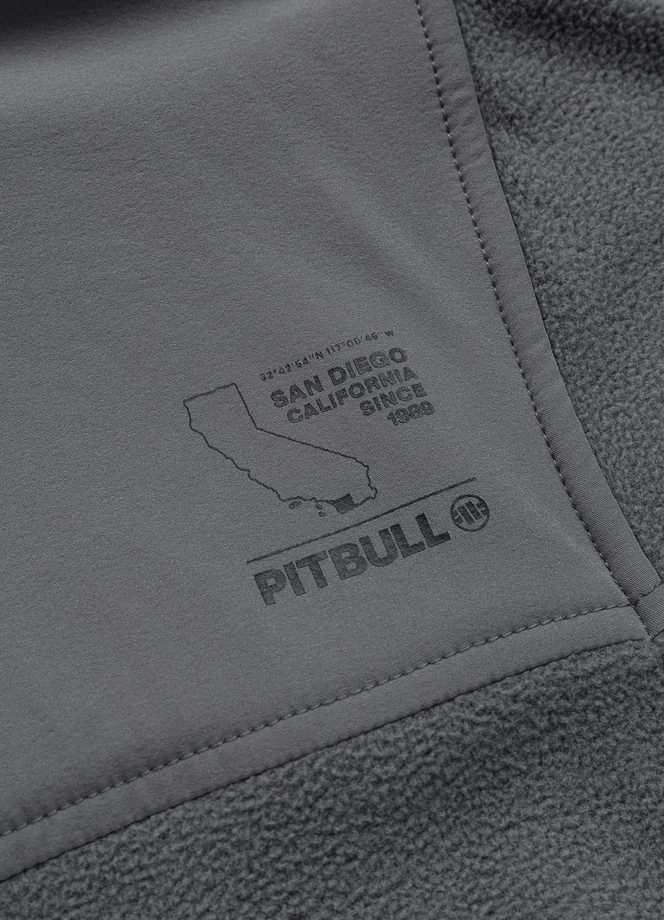 Bluza męska polarowa z kapturem rozpinana Pit Bull Cameron grafitowa