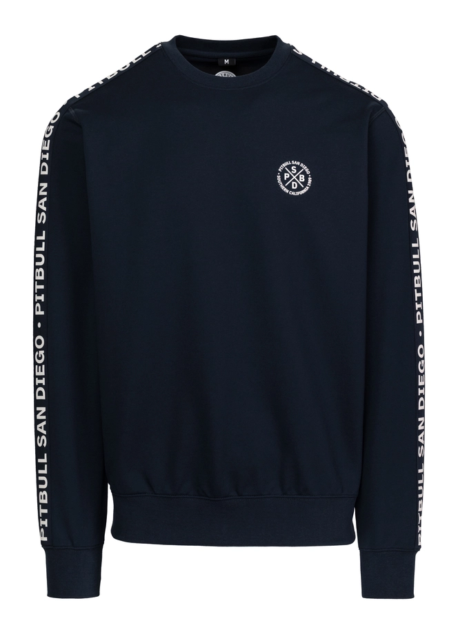 Bluza męska bez kaptura Pit Bull Tape Parker granatowa