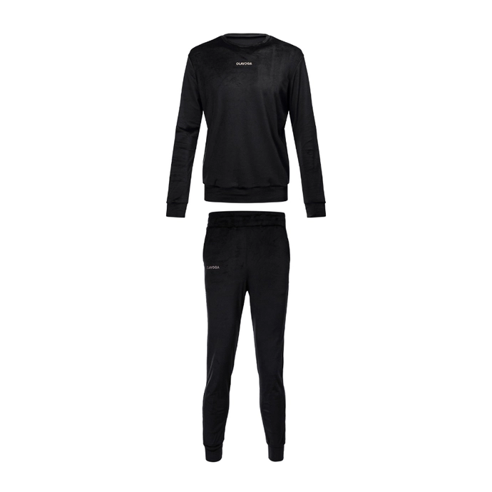 Komplet męski welurowy Olavoga Velvet Ash czarny