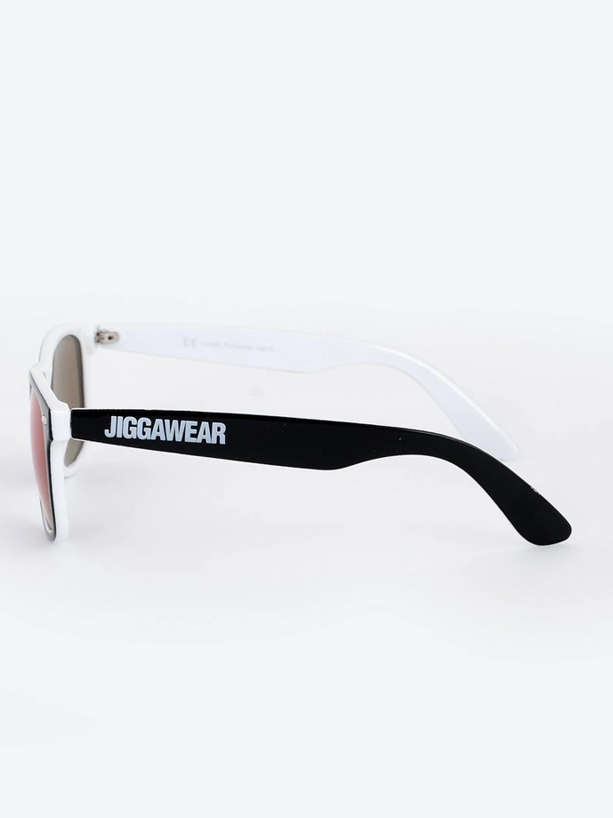 Okulary przeciwsłoneczne Jigga Wear Name Contrast Wayfarer czarno/biało/fioletowe