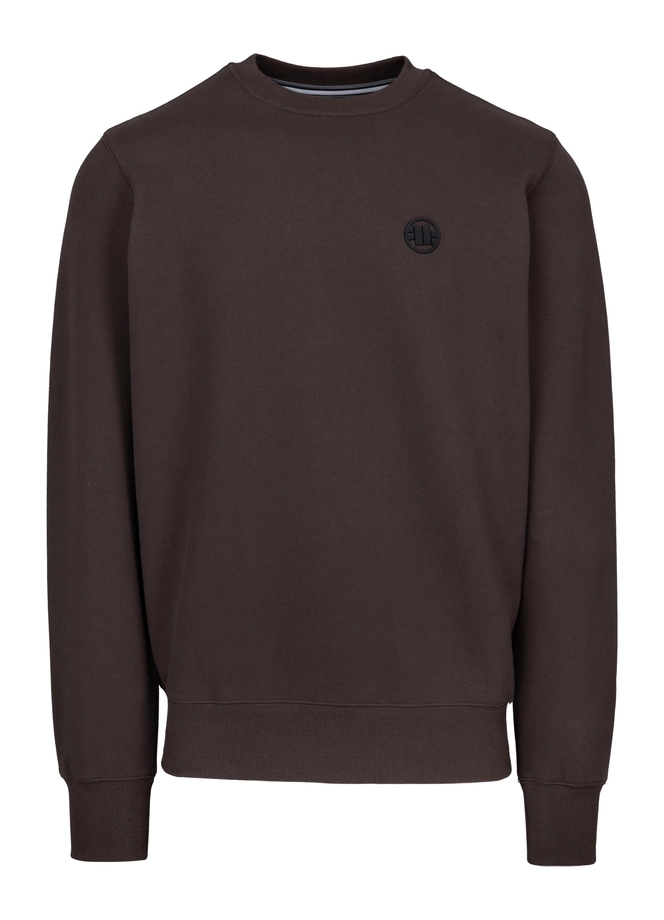 Bluza męska bez kaptura Pit Bull Small Logo 25 brązowa