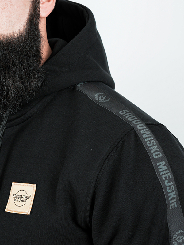 Bluza męska z kapturem Środowisko Miejskie CLS Gold czarna