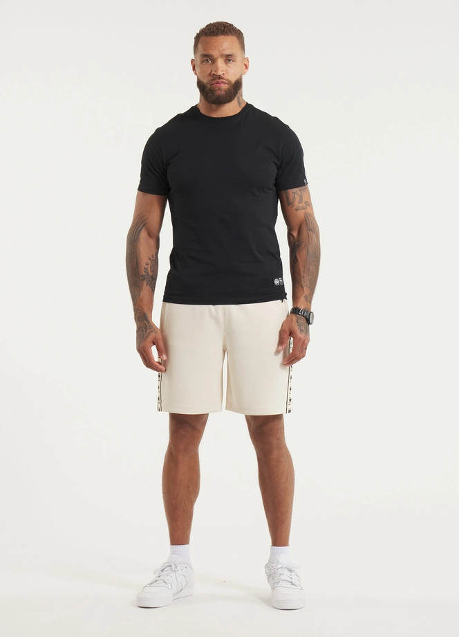 Spodenki szorty dresowe męskie Pitbull Pit Bull Powers off-white kremowe