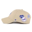 Czapka z daszkiem 47 Brand Los Angeles Dodgers Badges Clean Up beżowa
