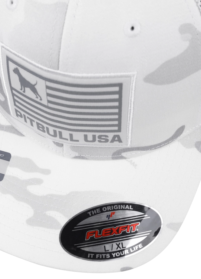 Czapka z daszkiem Full Cap Mesh Pit Bull Pitbull USA biała