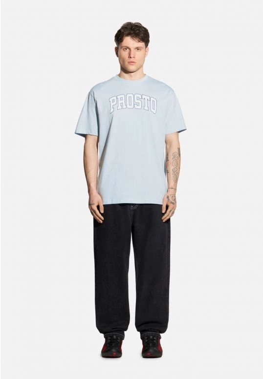 Koszulka męska t-shirt Prosto College jasno niebieska