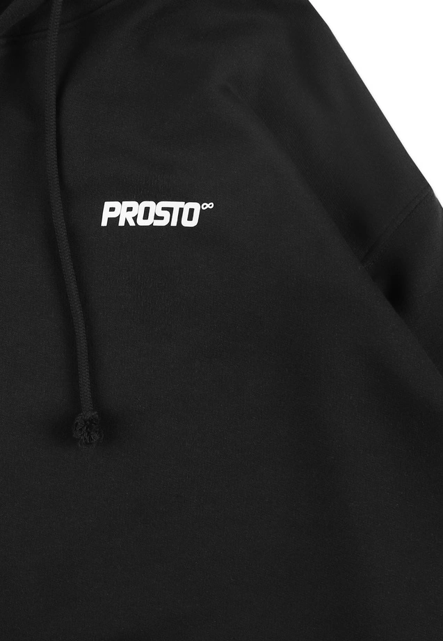 Bluza męska rozpinana z kapturem Prosto Logo czarna