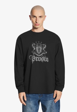 Koszulka longsleeve męski Prosto Crest czarna