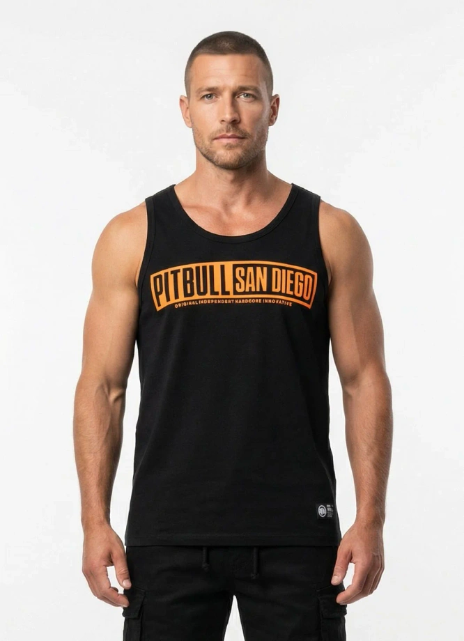 Koszulka męska tank top Pitbull Eighty Nine Dog czarna
