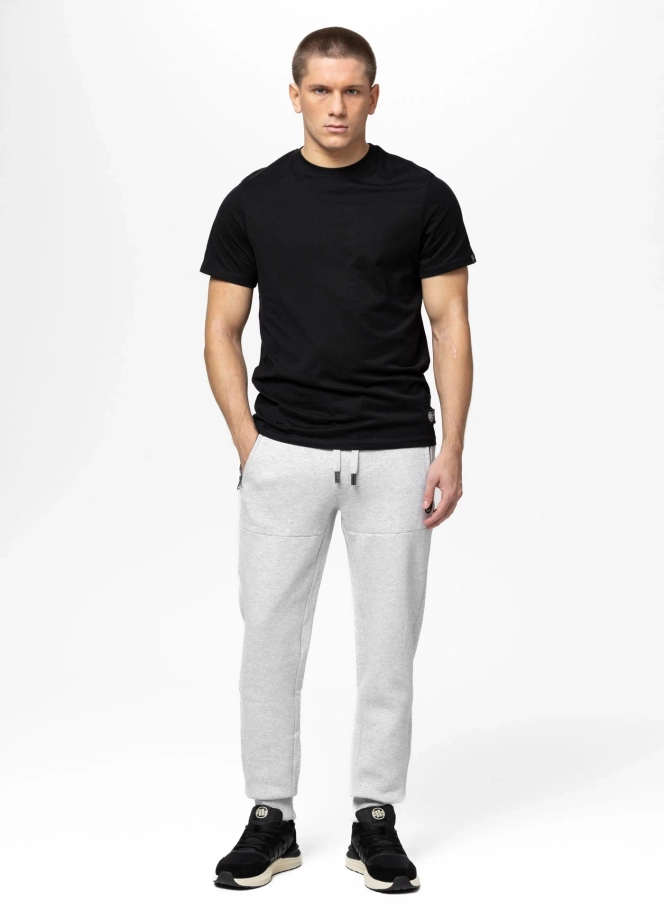 Spodnie męskie dresowe Pit Bull Small Logo HD szare