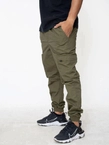 Spodnie męskie Materiałowe Jogger Bojówki Jigga Wear Crown Ripstop Cargo khaki zielone