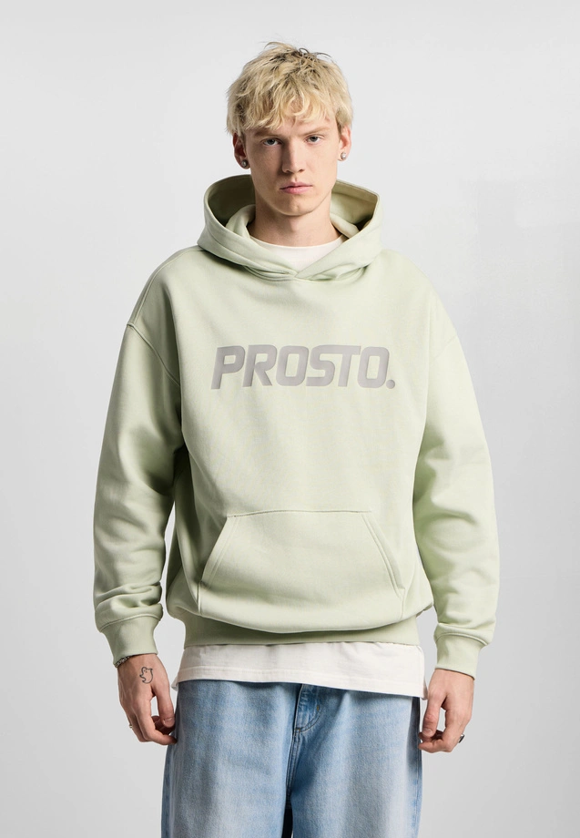 Bluza męska z kapturem Prosto Biglog miętowa zielona